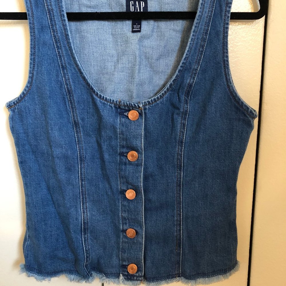 Gap Sleeveless Denim Shirt